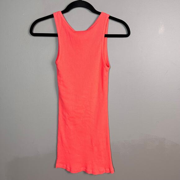 Y2K long ribbed tank top Mexican folk art Cross anthropology large VTG Skater - Picture 5 of 7